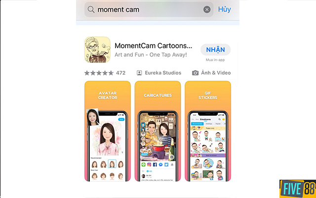 Ứng dụng MomentCam
